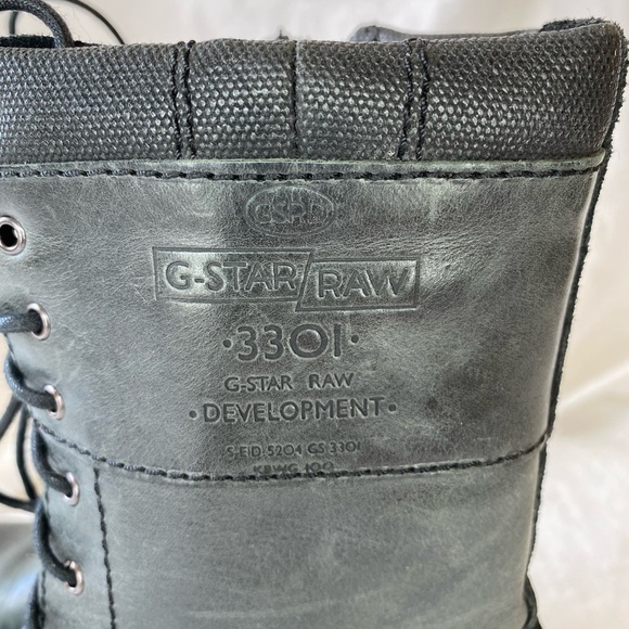 G-Star Raw Leather Combat Boots - Picture 5 of 13
